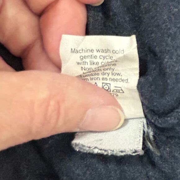 J. Crew Tiered Mini Tank Dress Black Blue Grey Summer Size Large Stretchy - Picture 10 of 11